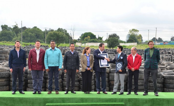 Récord Guinness por recolección de llantas para reciclaje